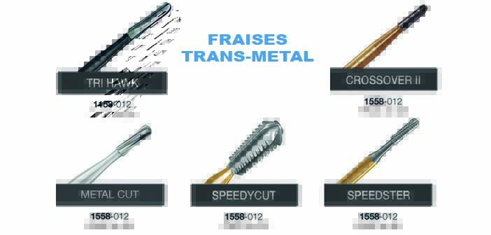 Fraises Trans-métal Diatech